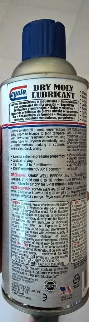 Cyclo Dry Moly Lube