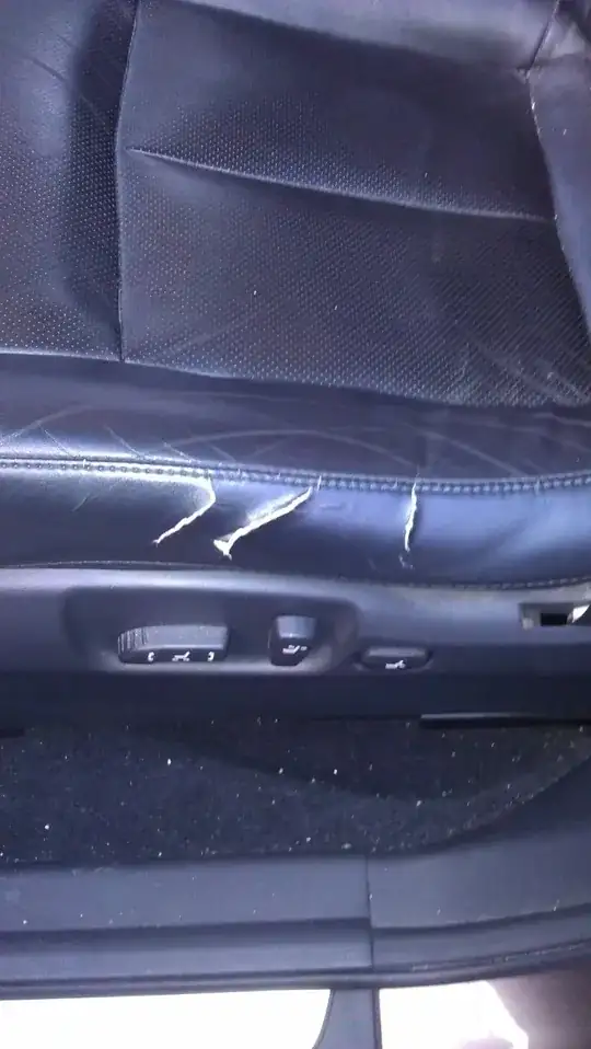 Cracks in driver seat sidewall