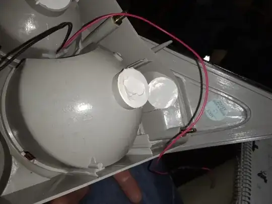 Rear of headlight