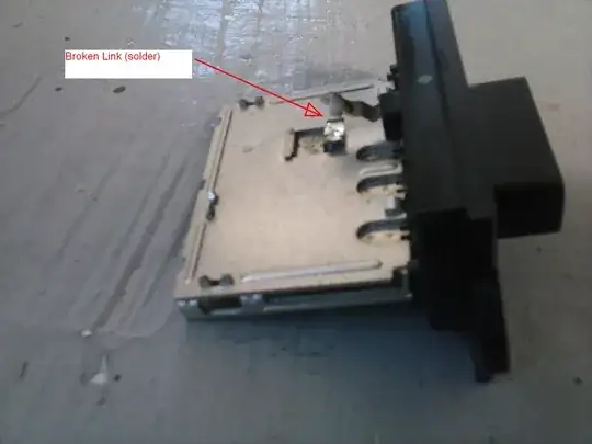 Broken solder joint