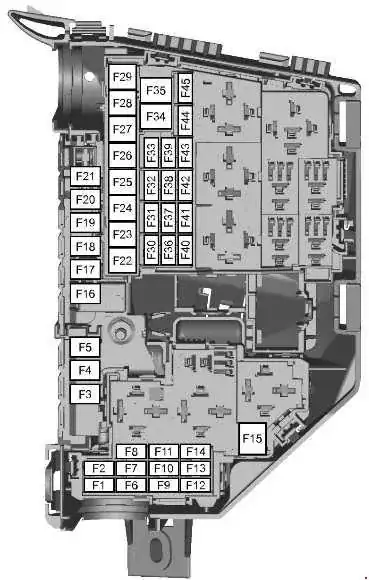 opened engine fuse box