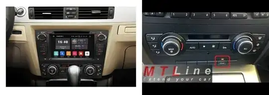 left is what the system would look like when installed and right contains the Auto Start Stop button circled