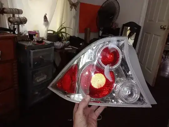 Front of headlight
