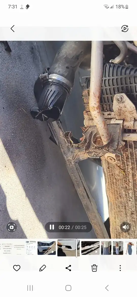 cracked radiatorand busted hose