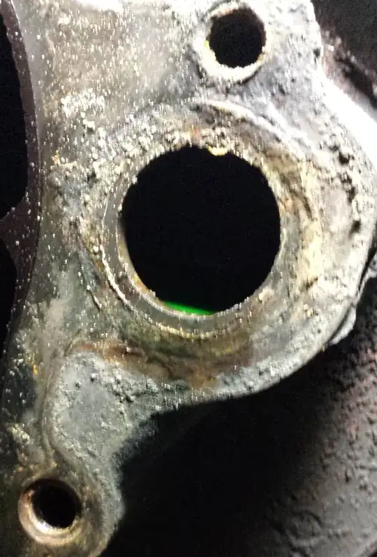 Driver side coolant passage, on the engine