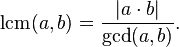 gcd and lcm relation