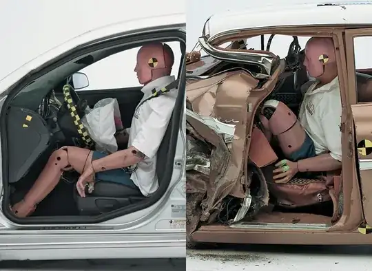 Aftermath of crash