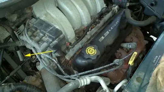 arrow pointing to connector