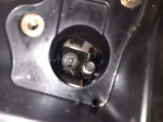 Spark plug sitting normally in socket