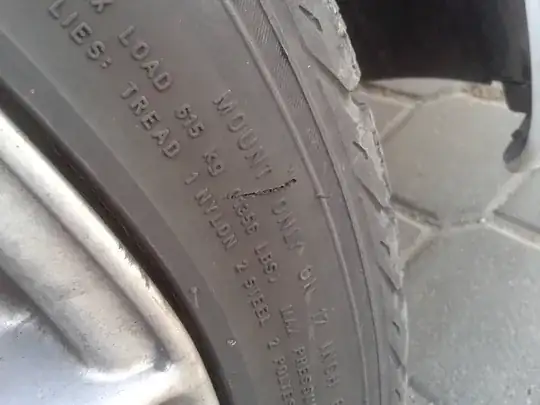 Pic with the tyre