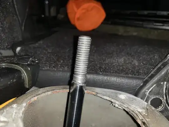 Busted rod after removal of upper mount