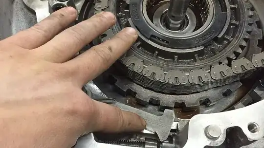 Automatic transmission showing parking pawl