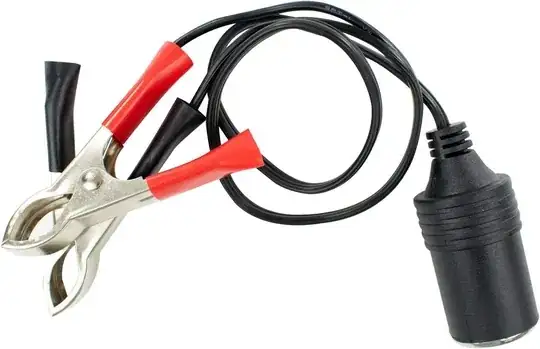 Car Battery Clipon Cigarette Lighter Socket Adaptor 12v