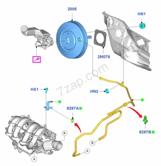 Brake booster hose