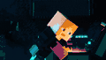 Alex retrieving a ward armor trim from a loot chest.