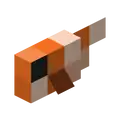 A possible look of the unused clownfish mob, created with Blockbench