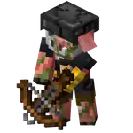 Zombified Armored Piglin Hunter.png: Infobox image for Zombified Piglin Hunter the dungeons entity in Minecraft