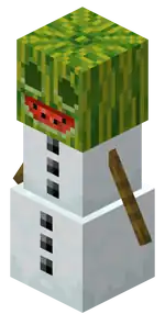Melon Golem.png: Infobox image for Melon Golem the entity in Minecraft