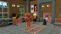 A screenshot of four player characters inside a base. One of them is wearing full copper armor and holding a copper pickaxe.