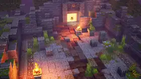 MCD Temple Tunnels (Entrance).png: Infobox image for Temple Tunnels the dungeons mission in Minecraft