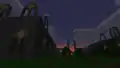 A castle made of cobblestone.