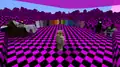 Missing texture with a black and magenta checkerboard pattern seen in Java Edition.
