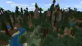Giant tree taiga hills in Bedrock Edition.