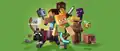 Artwork featuring various mobs, as well as players.