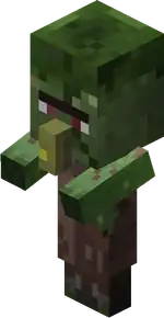 Baby Zombie Farmer.png: Infobox image for Zombie Villager (old) the entity in Minecraft