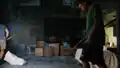The mine set being constructed