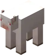 Albino Cow.png: Infobox image for Albino Cow the entity in Minecraft