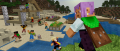 A player overlooking their village while wearing the new Common Cape.