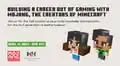 Two Mojavatars used to advertise a Q&A session between Mojang employees and Hispanic Heritage Foundation employees