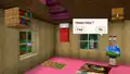 Clippy Head Character Creator item in a jumbled up Minecraft home