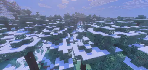 Snowy Taiga Vibrant Visuals.png: Infobox image for Snowy Taiga the biome in Minecraft