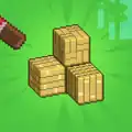 Artwork of Zuri pointing at many bamboo blocks.