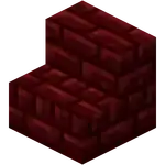 Red Nether Brick Stairs.png: Infobox image for Red Nether Brick Stairs the block in Minecraft