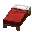 Invicon Red Bed.png: Inventory sprite for Red Bed in Minecraft as shown in-game linking to Red Bed with description: Red Bed