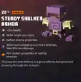 Sturdy shulker armor within the inventory.
