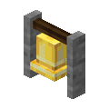 An animation of a bell gong.