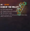 Echo of the valley within the inventory.
