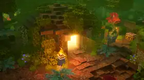 MCD Jungle Hat (Entrance).png: Infobox image for Jungle Hut the dungeons mission in Minecraft