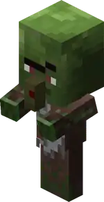 Baby Zombie Butcher.png: Infobox image for Zombie Villager (old) the entity in Minecraft