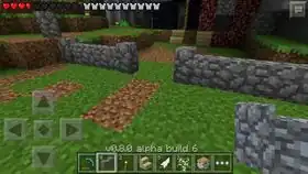 Pocket Edition 0.8.0 build 6 in game.jpg: Infobox image for v0.8.0 alpha build 6 the version in Minecraft