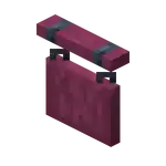 Crimson Wall Hanging Sign.png: Infobox image for Hanging Sign the block in Minecraft