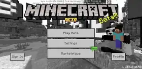 Bedrock 1.16.210.50.png: Infobox image for beta 1.16.210.50 the version in Minecraft