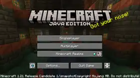 Java Edition 1.21 Release Candidate 1.png: Infobox image for Minecraft 1.21 Release Candidate 1 the version in Minecraft