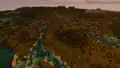 Example of a render distance of 128 chunks with Vibrant Visuals enabled.