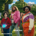 The four main protagonists reaction to a sheep.