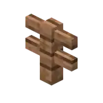 Jungle Fence.png: Infobox image for Wooden Fence the block in Minecraft